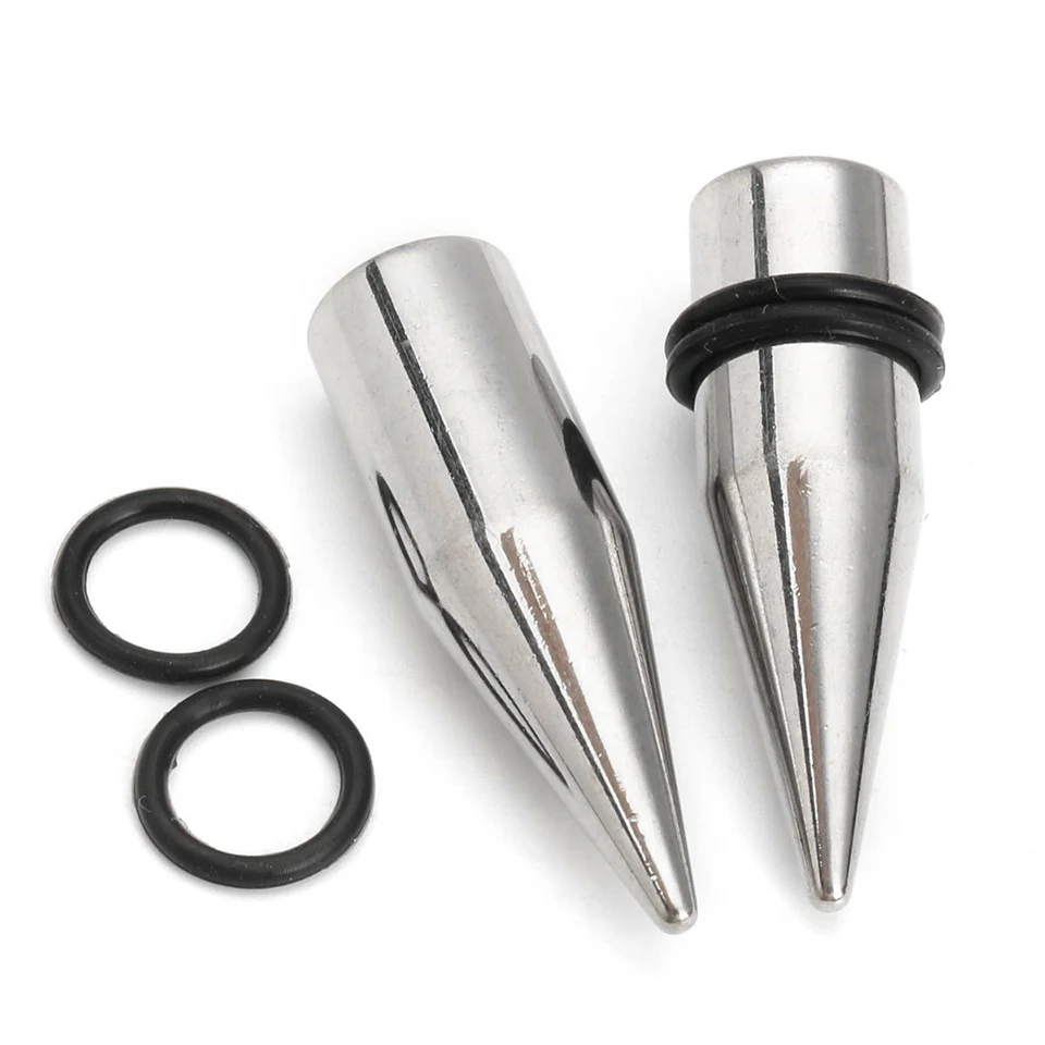 36PCS Stainless Steel Tunnels Tip Cone And Single Horn Ear Expansion Flesh Tunnel Ear Stretcher Piercing Tragus Ear Plugs
