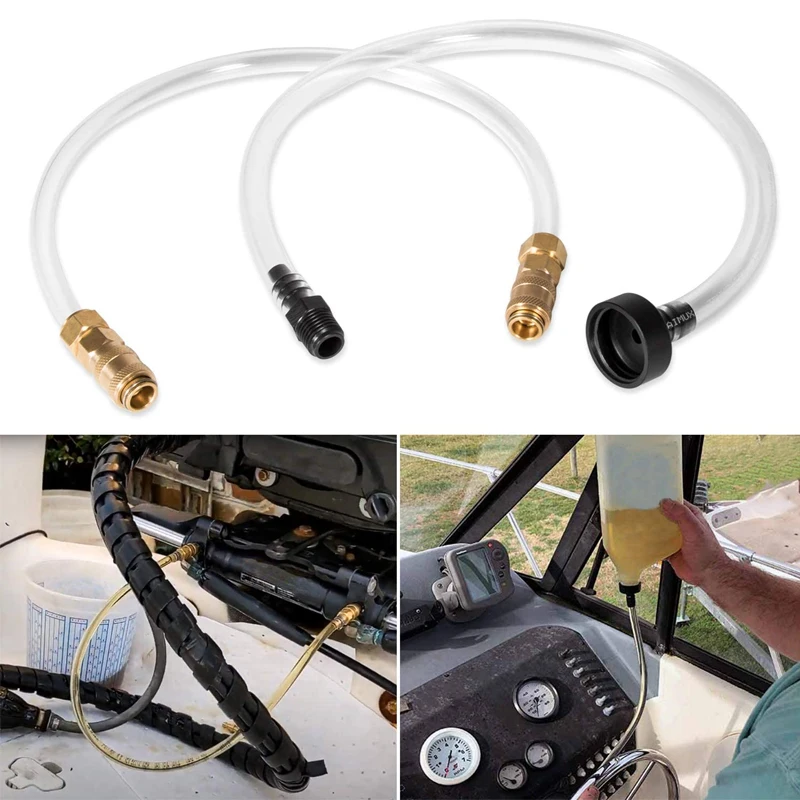 

NONY Bleed Kit Filler Kit Compatible with Seastar Hydraulic Steering Systems, Leak Free Brass Helm Fitting Marine Accessories