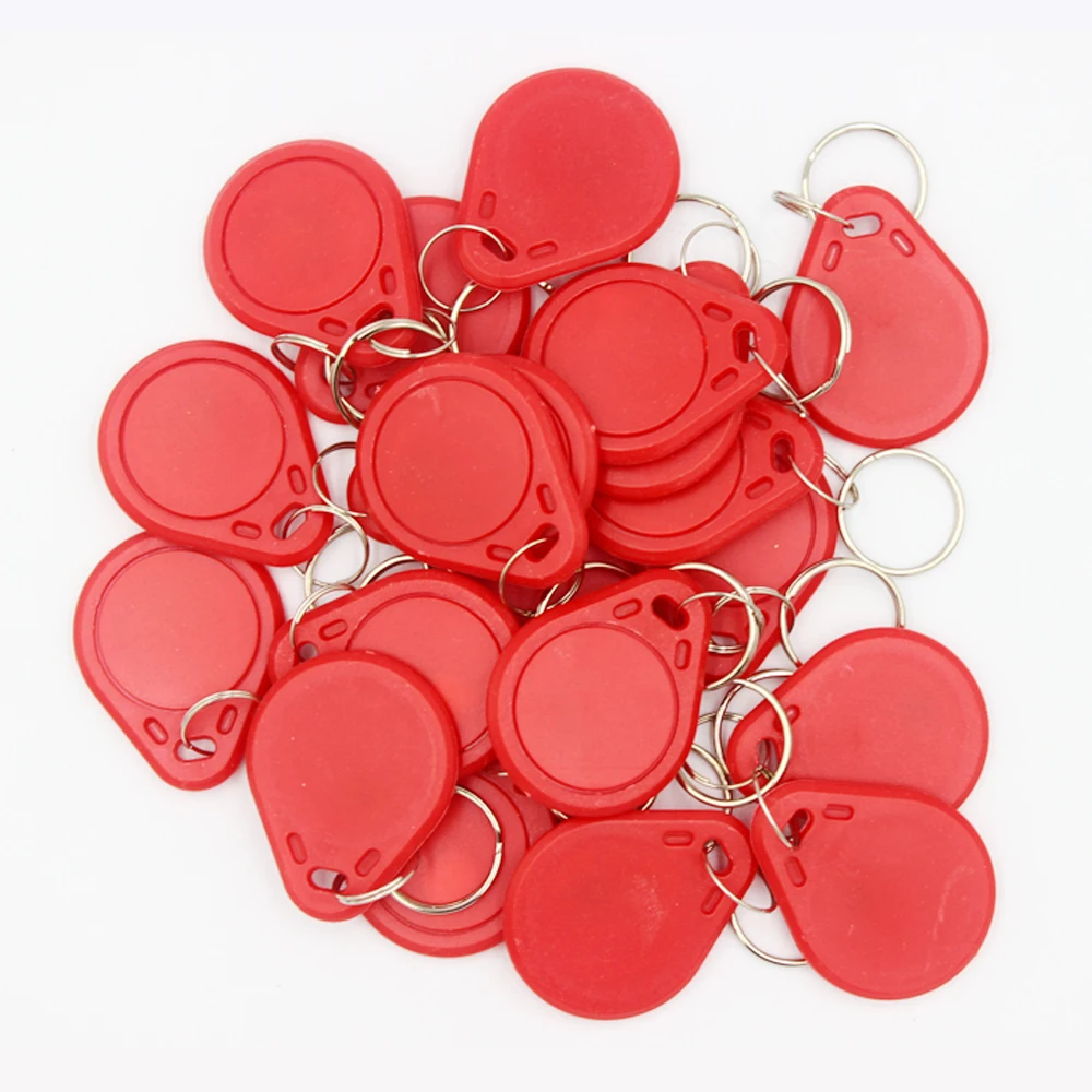 100pc/lot 13.56Mhz IC M1 Keyfob Tags Access Control Key Card Token Attendance Management Keychain