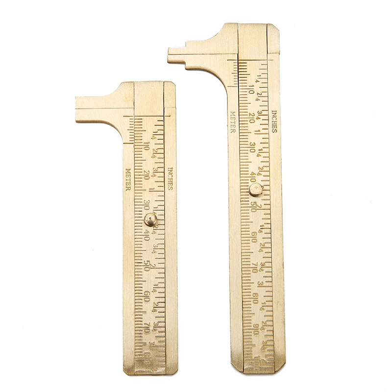 1pcs Copper Double Scale Vernier Calipers Jewelry Sizer Measuring Rulers Measure For Diy Bracelet Necklace Jewelry Making Tools