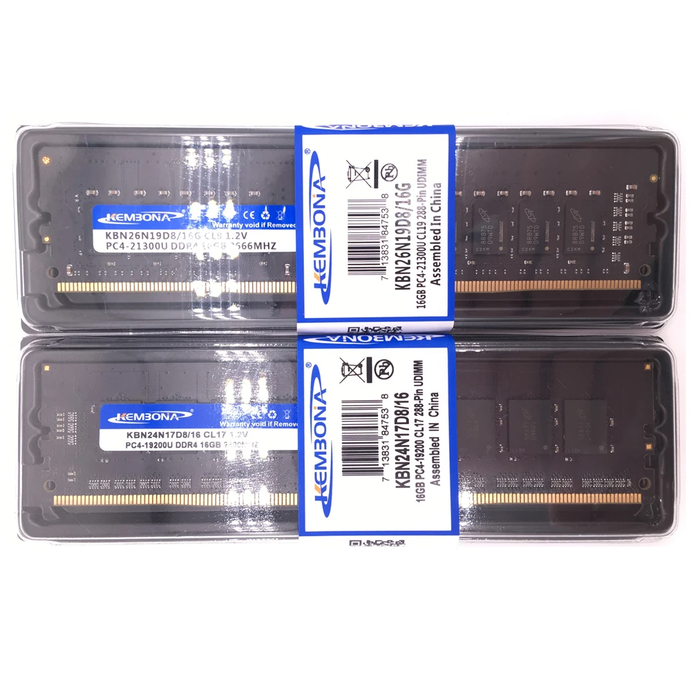 KEMBONA New RAM DESKTOP DDR4 KIT(2X16GB) 2400MHZ 2666MHZ 1.2V PC4-19200 PC4-21300 288pin full compatible