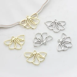 Zinc Alloy Charms   Hollow Flower Shape Charms Connector 6pcs/lot For DIY Fashion Earrings Making Accessories