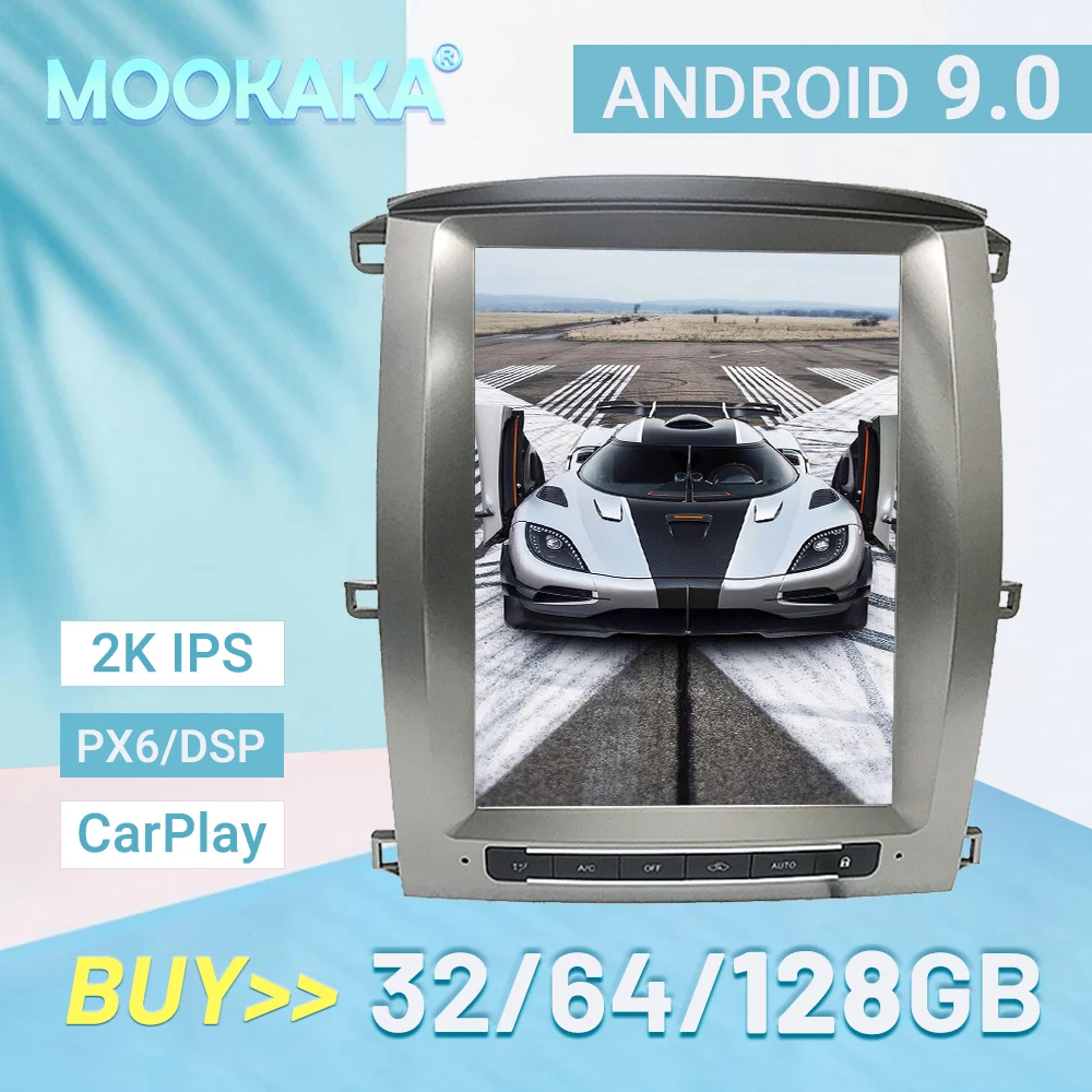 

For Lexus LX470 / TOYOTA Land cruiser LC100 2002-2007 12.1''Tesla Screen Android PX6 CARPLAY Car Radio GPS Nav Head unit Stereo