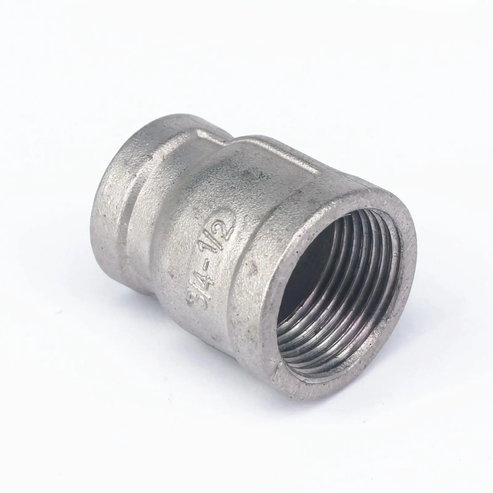 

1/2" BSP to 3/4" BSP Female Thread 304 Stainless Steeel Concentric Reducer Connector Pipe Fitting water air oil