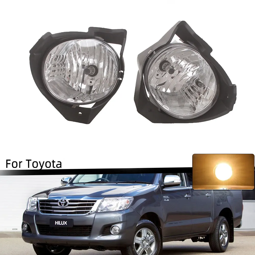 1 Pair Fog Lights for Toyota Hilux Vigo MK6 2008 2009 2010 2011 Fog Light Headlight Foglights Car Fog Lamp Halogen Driving Lamp