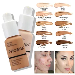 Liquid Foundation Concealer Face Naturally Flawless Matte Oil-Control Waterproof Long Lasting Foundation 30ml 8 Colors Optional