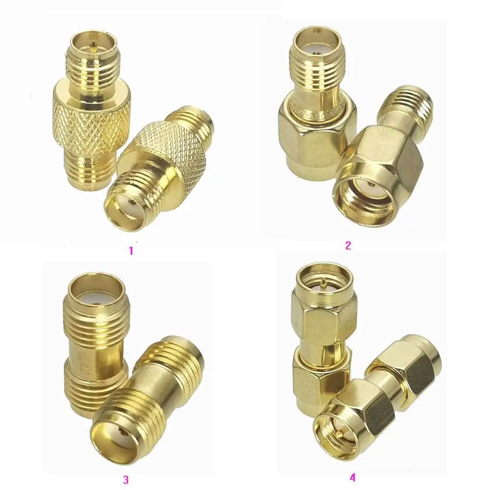 1Pcs Connector SMA to SMA RP-SMA Male plug & Female Jack RF Adapter Converter Coaxial High Quanlity