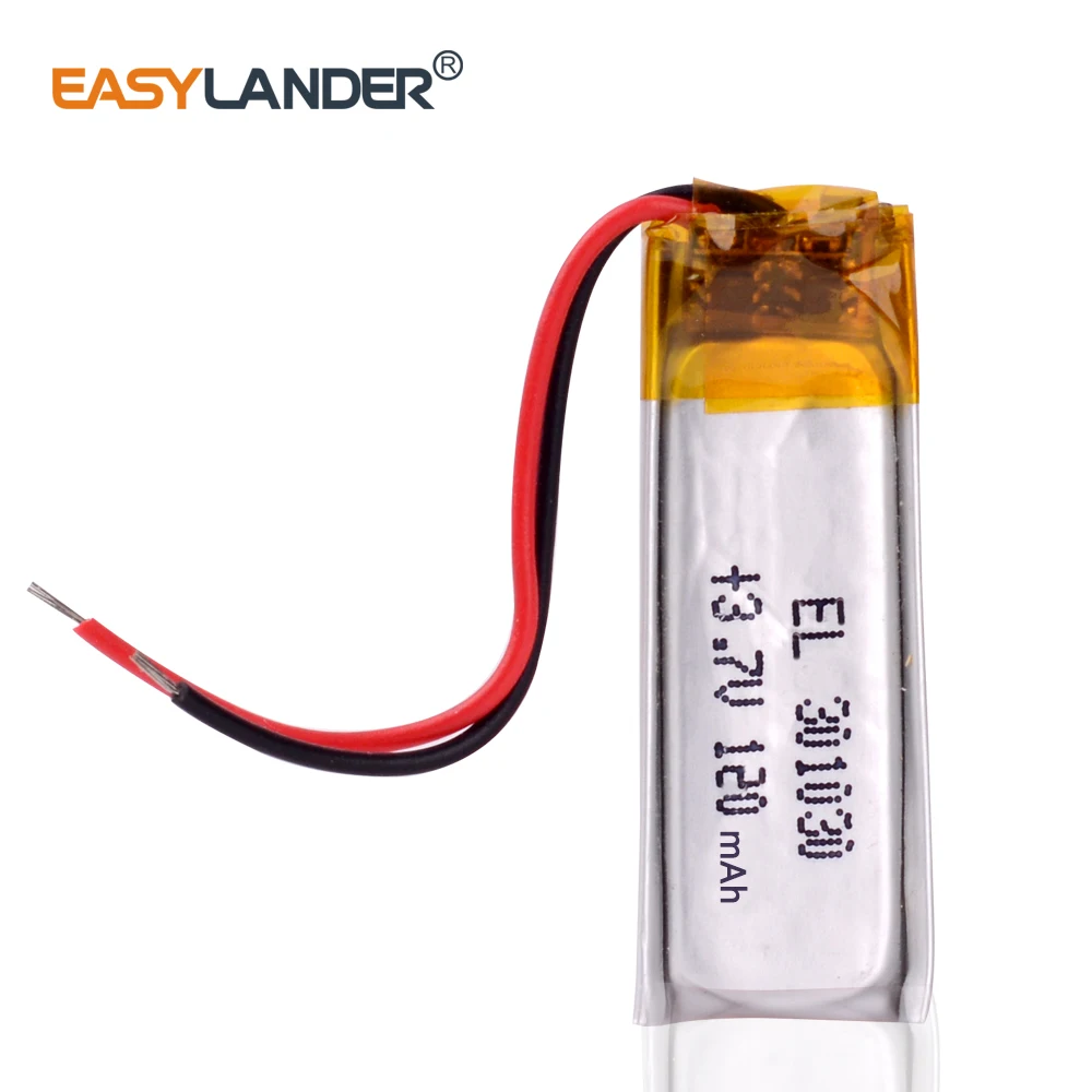 301030 3.7V 120mAh Rechargeable Lithium Li-ion Polymer Battery for 301230 small toy sound recording pen