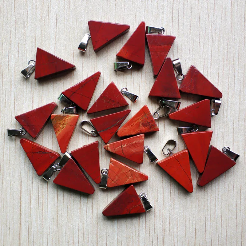 Fashion good quality natural rainbow stone triangle shape pendants fit necklace making 50pcs/lot Wholesale free shipping