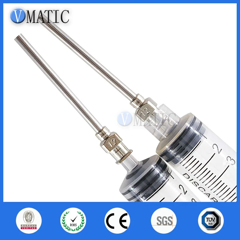 

Free Shipping 12Pcs 1 Inch Tube Length 12G Stainless Steel Metal Glue/Liquid Dispensing Syringe Needles