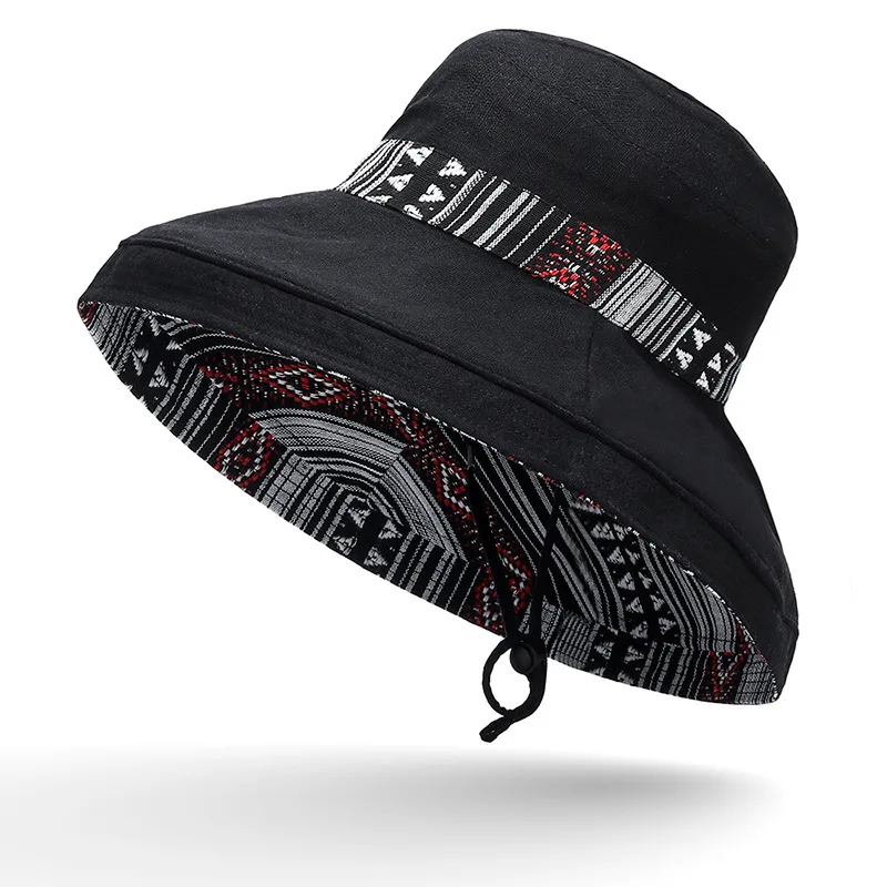 Sombreros de sol Unisex para mujer, sombrero de cubo de doble cara, de Color puro Sombrero de Panamá, sombrero de pescador al aire libre, gorra de