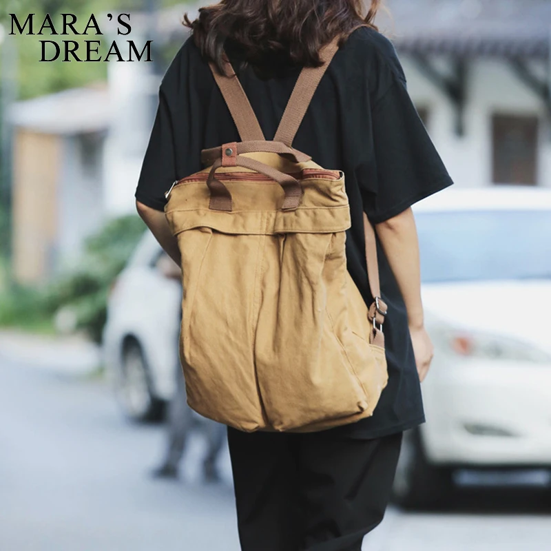 Mara-mochilas Dream para mujer, mochila Retro de lona para mujer, mochilas escolares de moda, mochilas de viaje verdes de gran capacidad