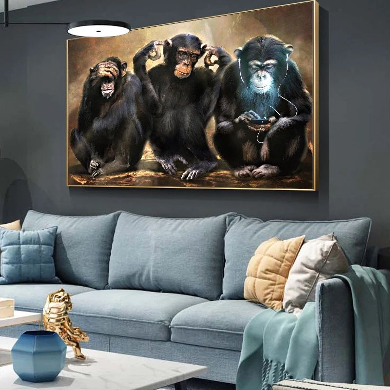 The Three Monkey Canvas Painting That Transformed My Living Room Into a Sanctuary of Joy