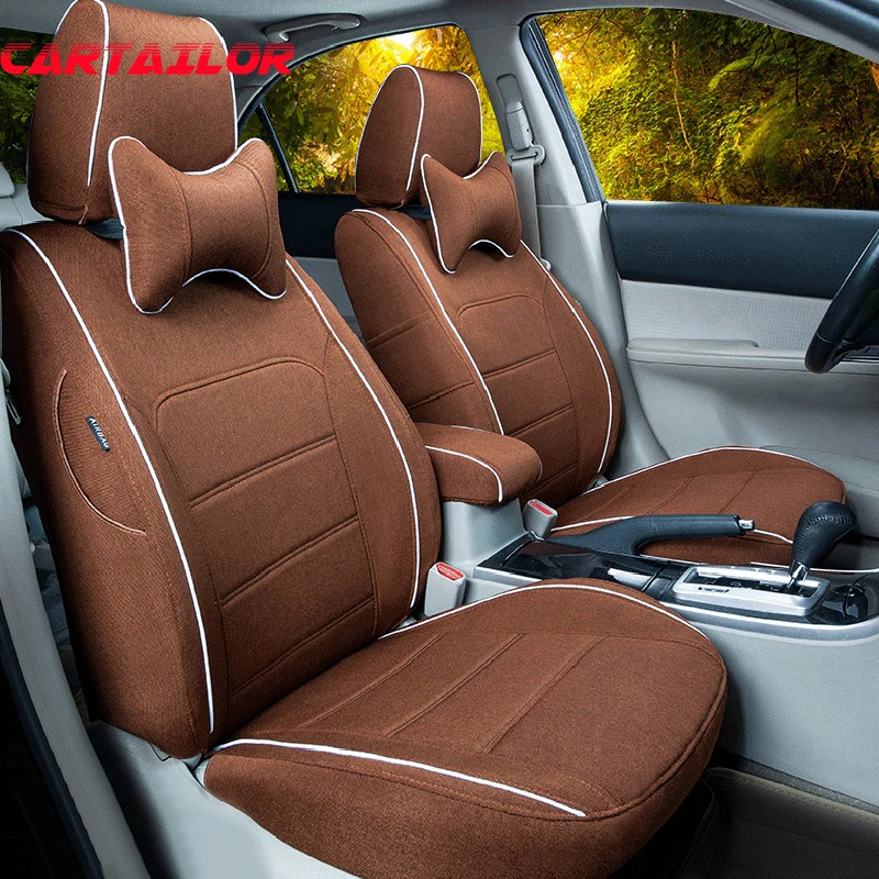 

CARTAILOR Full Set Car Seats for Lexus LS430 LS460 Seat Cover Linen Cloth Automobiles Seat Covers & Support Interior Accessories