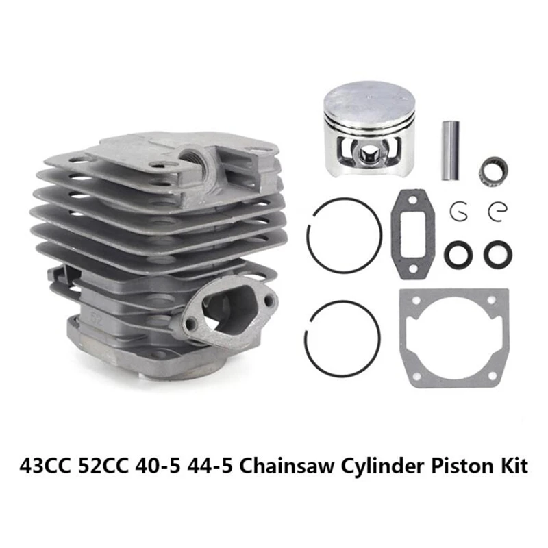 1 Set Diameter 45mm Chainsaw Cylinder and Piston Set Fit 52 52Cc Chainsaw Spare Parts for Gasoline/Oil Chainsaw Spares