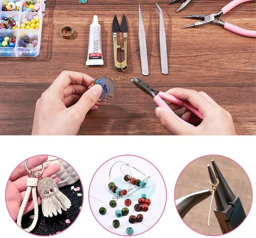 Mini alicates diagonales, cortador de punta de aguja larga, alicates aislados para cuentas artesanales, herramientas de alicates de joyería pequeños DIY