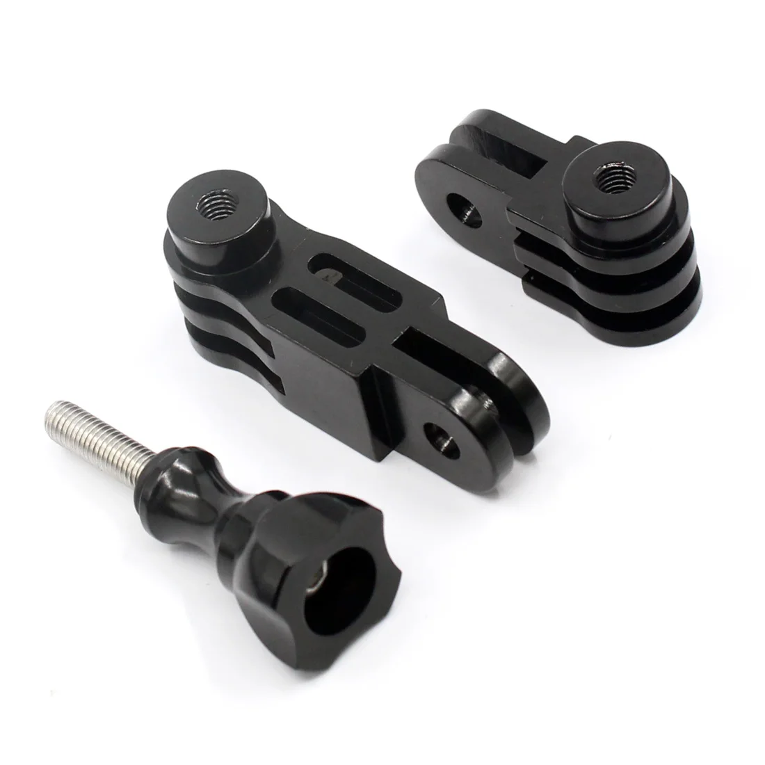 Adaptateur de bras pivotant réglable à trois voies, en aluminium CNC pour GoPro Hero 8 7 6 5 4 pour DJI OSMO Action pour SJCAM YI Eken Camera