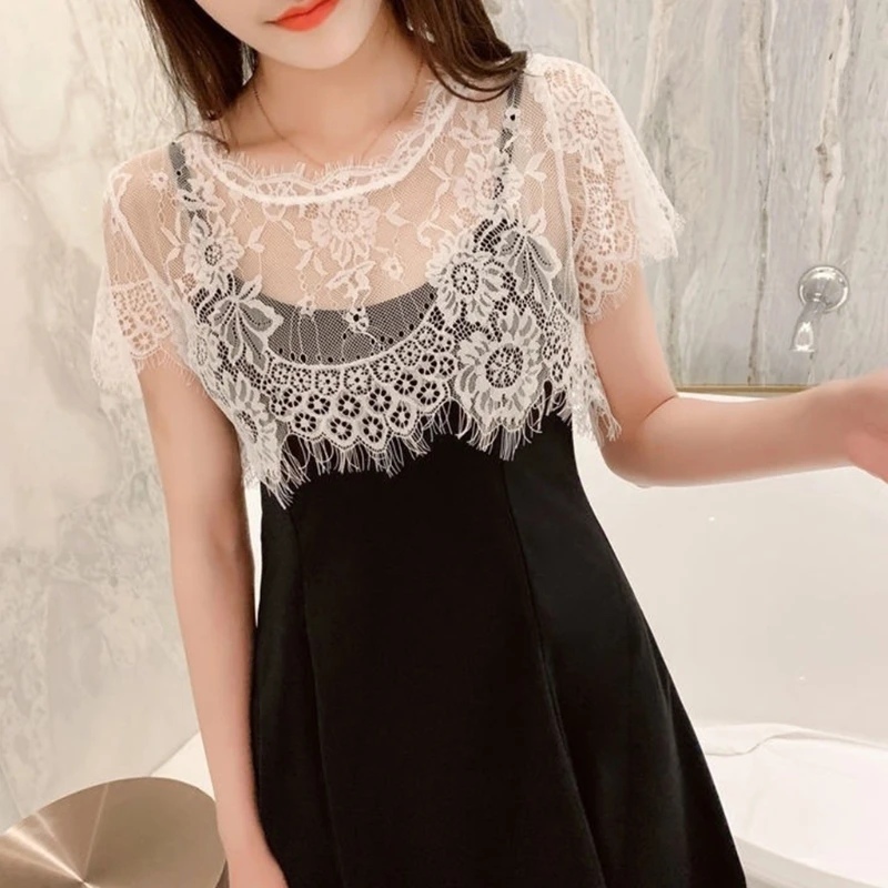 Lace Detachable Half Shirt BlouseBottoming Shirt Cover Neck Ruff Neck Collar Fake Collar Mini Cape Doll Collar Choker