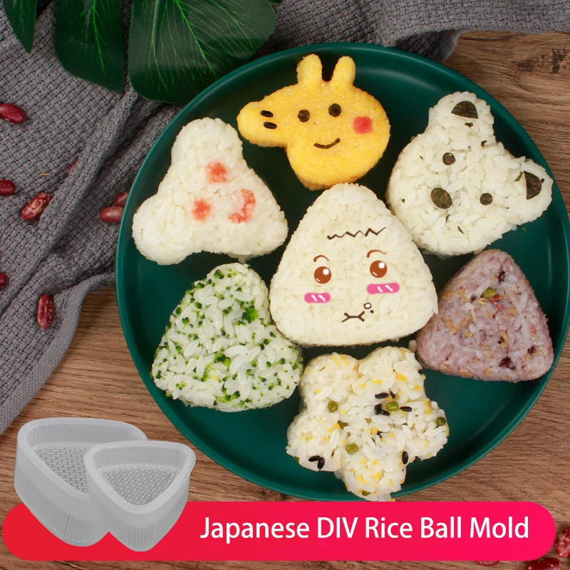 DIY Sushi Mold Onigiri Rice Ball Food Press Triangular Sushi Maker Mold Sushi Kit Japanese Kitchen Bento Accessories