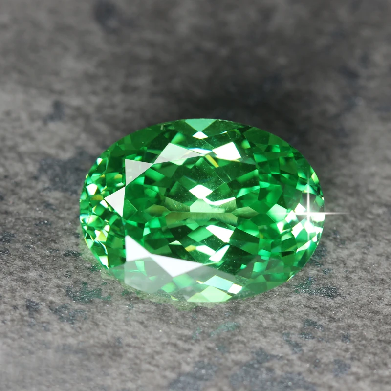 

New Tsavorite green garnet faceted created gemstone many cuttings beads for jewelry making DIY gem stone loose gemstones