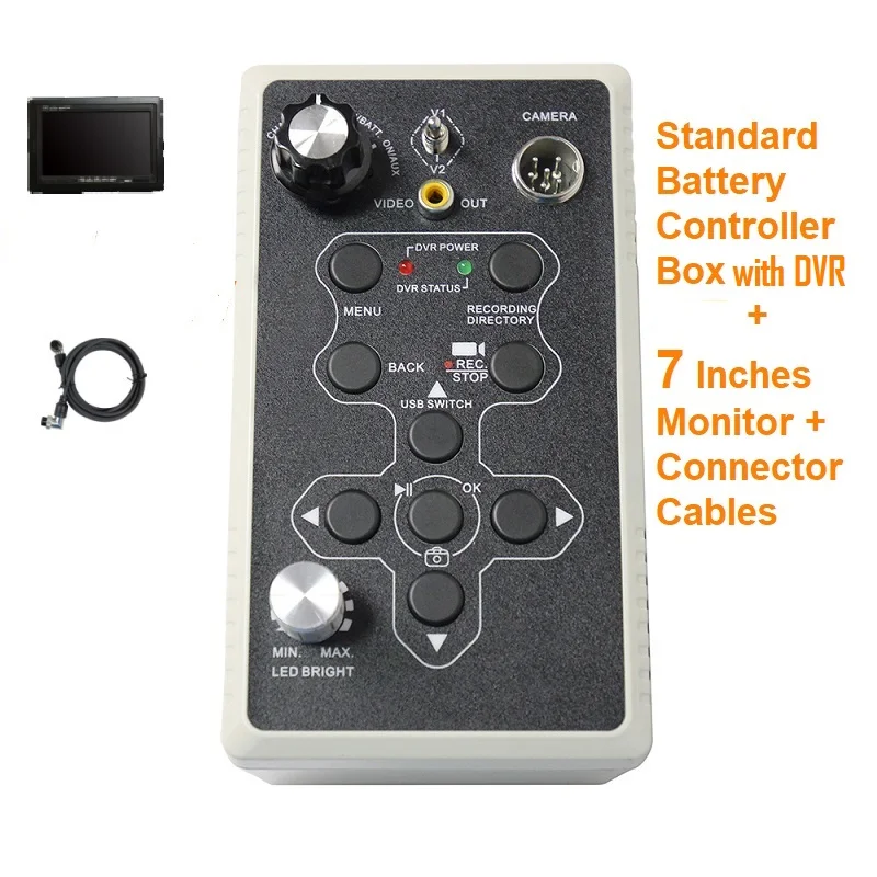 DVR recorder box for pipe camera keyboard dvr control box Replacement for Sewer Drain Pipe Wall Inspection Camera Battery Box