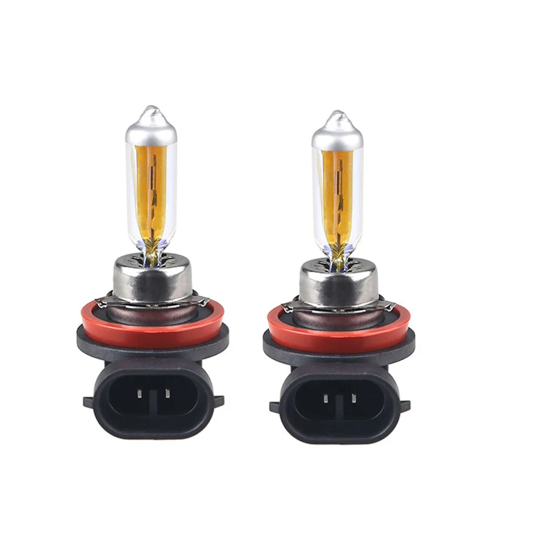 2pcs High Power 55w Car Headlights Halogen Bulb H11 55W 12V 2300K Gold Yellow Halogen Fog Lights h11 55w Car Light Source