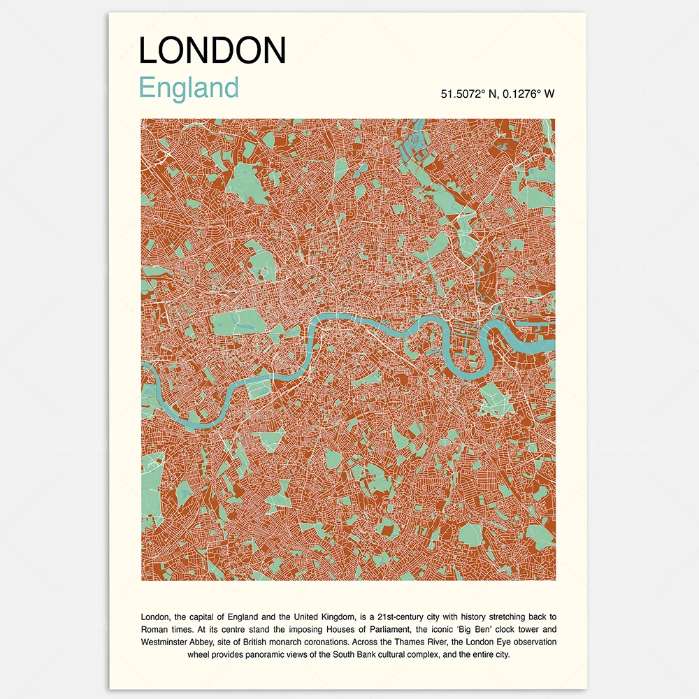 Amsterdam, Charleston SC, Bristol, Dublin, La Rochelle, Manchester, Leeds, Madrid, Liverpool, map print, Amsterdam map poster