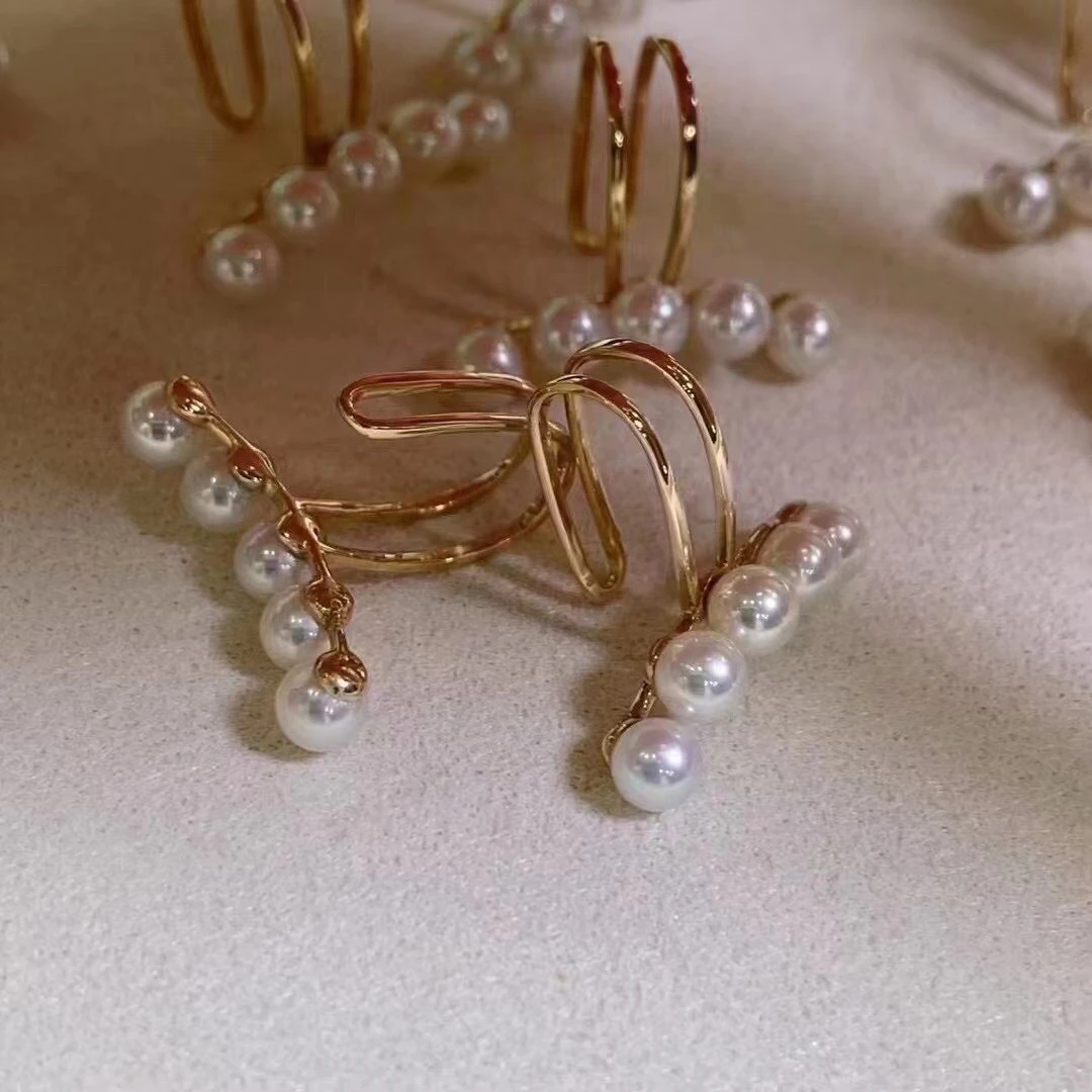 925 Sterling Silver Earrings Clip Findings Mountings Settings Jewelry Parts Fittings for Coral Jade Agate Beads Crystal