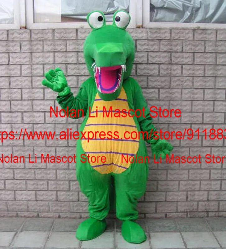 Brand New Custom Green Crocodile Mascot Costume Cartoo Suit Role-Playing Birthday Party Masquerade Holiday Celebration 911