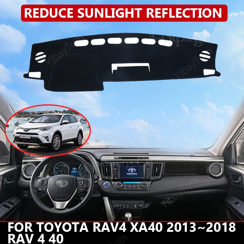 

Чехол для приборной панели автомобиля Toyota Rav4 XA40 2013 ~ 2018 RAV 4 40, защитный коврик, солнцезащитный козырек, коврик для приборной панели, Автомобильный Ковер