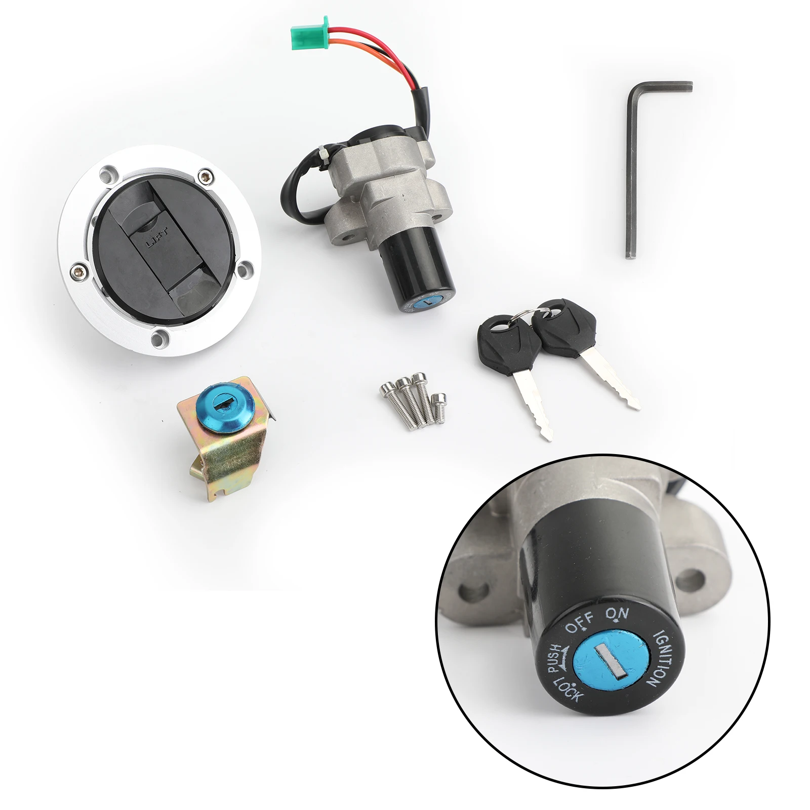 

Topteng для Suzuki GW250 Inazuma 2014-2017 GSXR250 2013-2017 37101-48860 переключатель зажигания топливный газовый колпачок комплект ключей блокировки сиденья