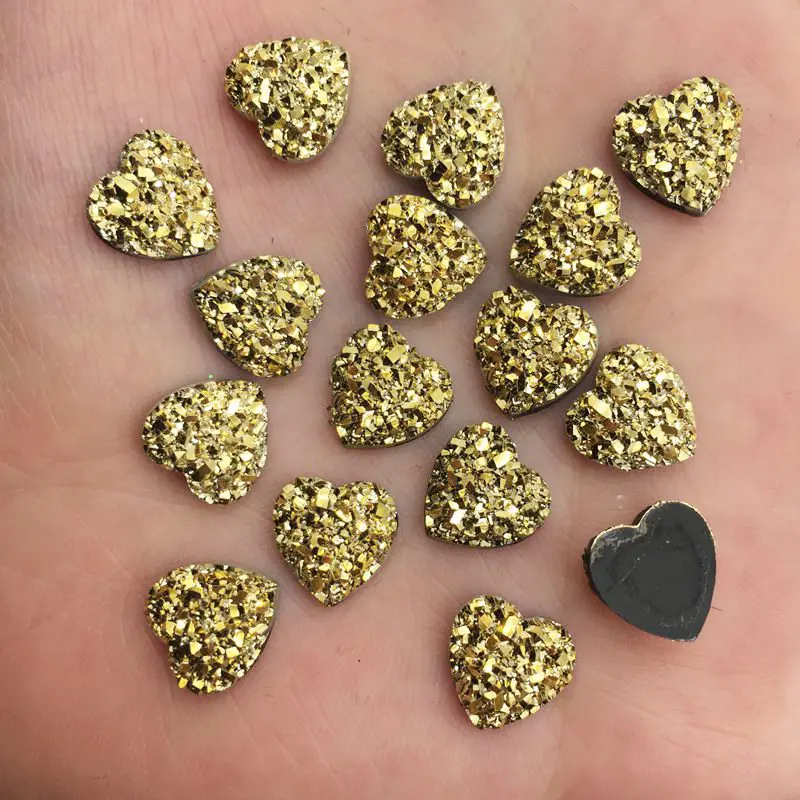 Shiny  Resin 150PCS 10mm Bling Sweet Heart Flatback Scrapbooking for Phone/Wedding Diy Craft