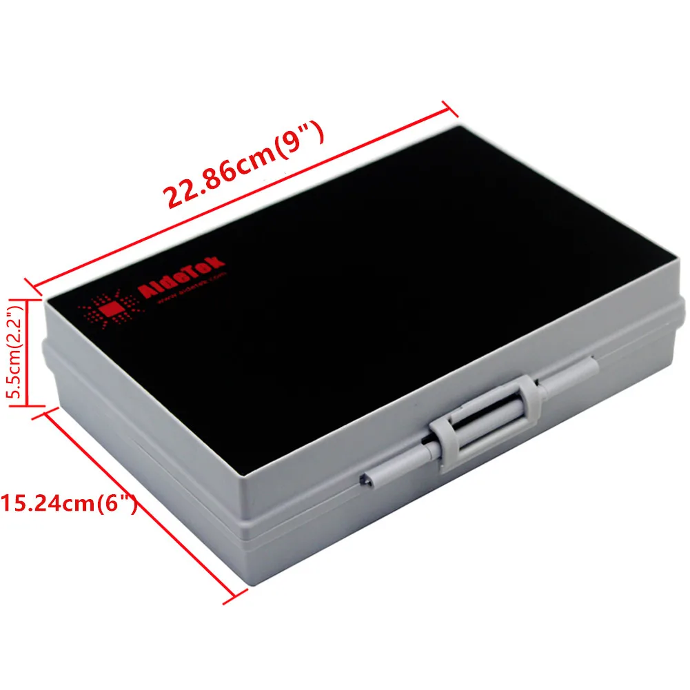 2 units AideTek BOX-ALL-48+BOXALL-24 Compartment Empty Boxes Enclosure SMD SMT Parts Compartments Lids Beads Craft Organizer
