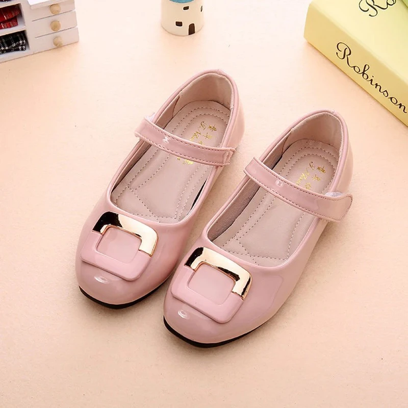 

Girls Shoes Spring Autumn Shallow Japanned Leather Kids Flats Loafers Shoes For Girl Pinks Princess Single Shoes Chaussure Fille