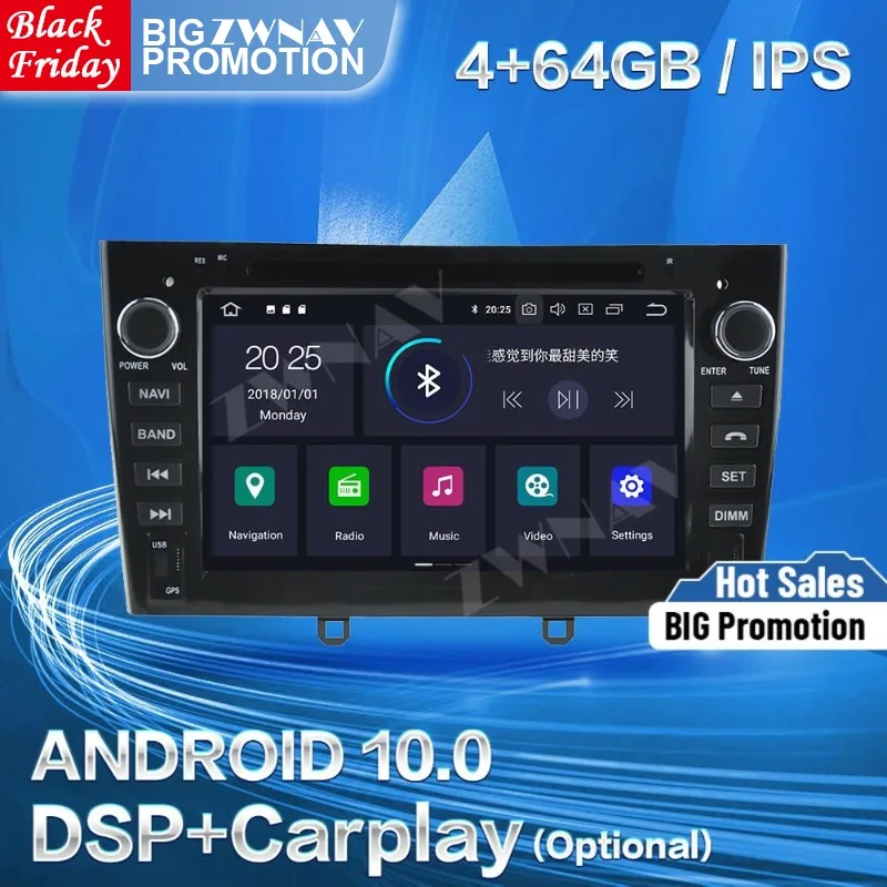 Carplay DSP For Peugeot 301 2013 2014 2015 2016 Android 10 Player Multimedia GPS Navi Auto Audio Stereo Radio Recorder Head Unit