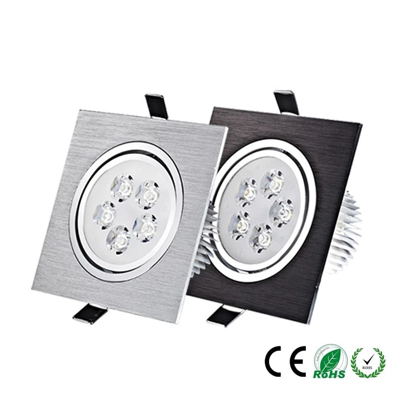 1 adet LED aşağı ışık kare 3W 5W 7W 9W 12W Led kısılabilir Downlight gömme led tavan ışığı lamba kapalı AC85-265V sürücü