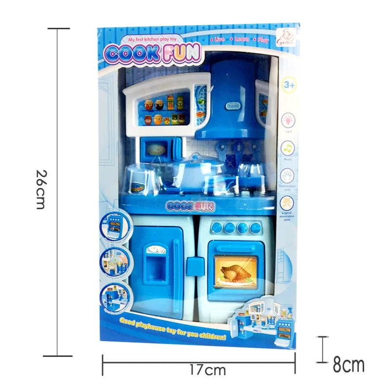 놀이 집 장난감 2020 새로운 요리 완구 세트 음악과 빛 요리 완구 주방 게임 세트 어린이를위한 주방 완구 아기 척 장난감