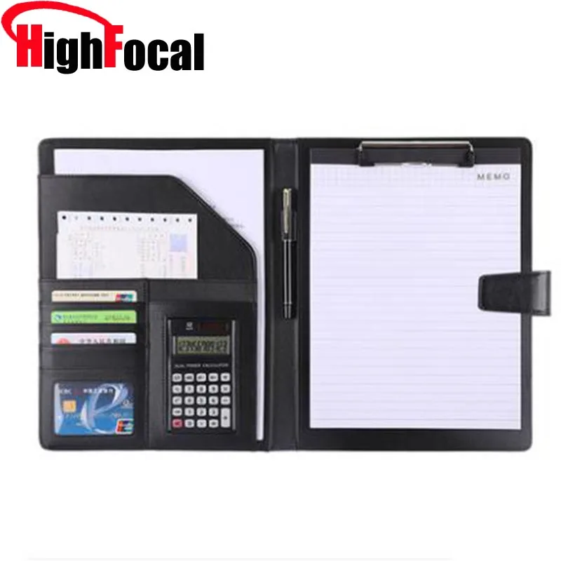 A4 PU 가죽 플래너, 노트북 링 바인더, 파일 폴더, 서류 A4 용 포트폴리오, 사무실 학교 폴더