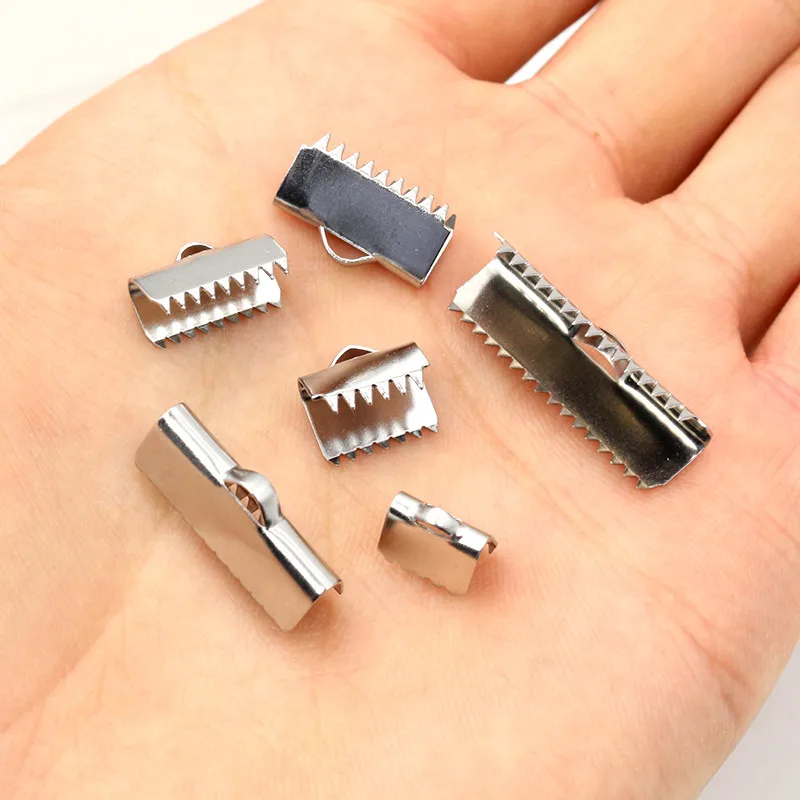 30pcs Stainless Steel Drop Extender Chain Pendant End Spacer Caps End Crimp Crod Bukle Tip Clasp DIY Jewelry Making Accessories