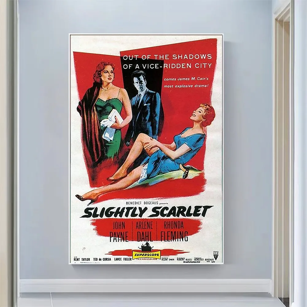 V2030 Slightly Scarlet Vintage Classic Movie Wall Silk Cloth HD Poster Art Home Decoration Gift