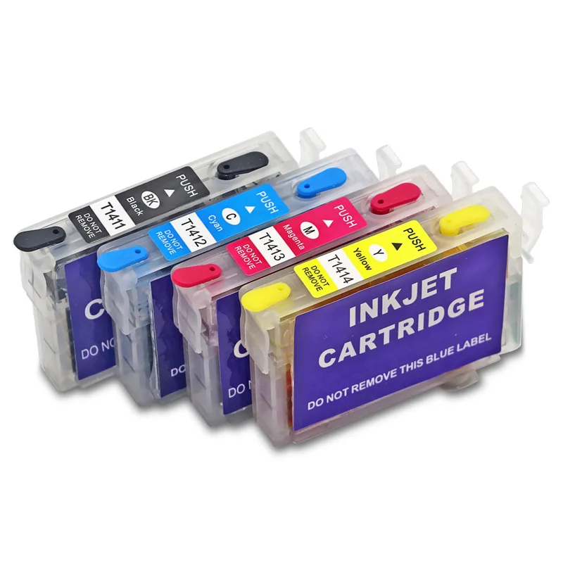 Refillable ink cartridge  T1411 T1412 T1413 T1414 compatible for Epson ME 32 33 320 330 350 ME OFFICE 620F 560W 535 570 Printer