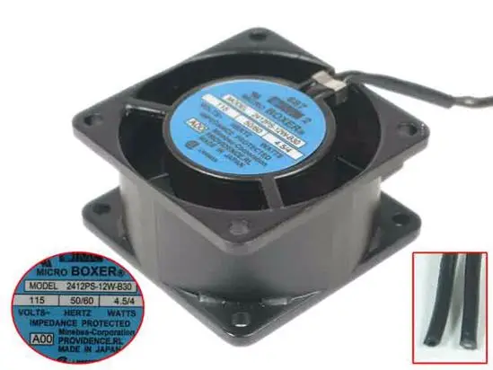 

NMB-MAT 2412PS-12W-B30 A00 AC 115V 4..5W 60x60x25mm Server Cooling Fan