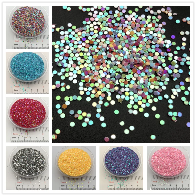 Dot Shape PVC Loose Sequins, Glitter Paillettes for Nail Art, Manicure, Wedding Confetti,Accessories for Ornament, 20g, 1mm