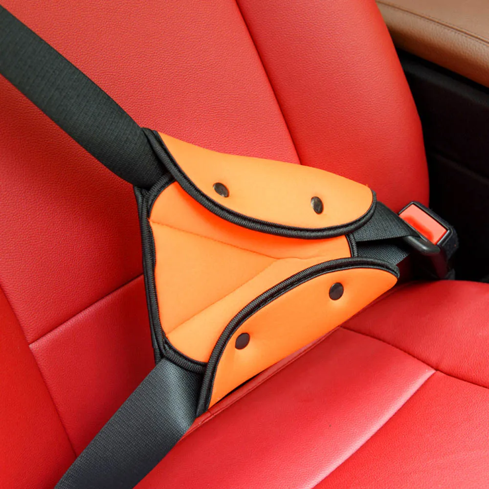 Universal Car Safe Seat Belt Cover Soft Adjustable Triangle Safety Seat Belt Pad Clips Protection Car Anti-Neck Neck for Kids