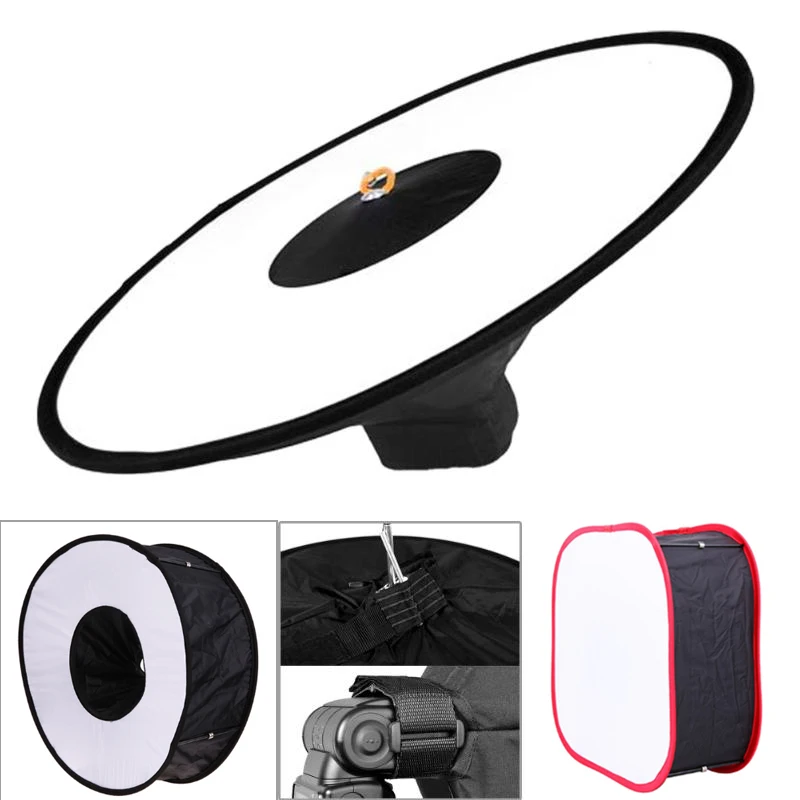 Portable Round Softbox Folding Collapsible Flash Light Diffuser Photography Studio Lighting Modifier For Camera LED Light Panel