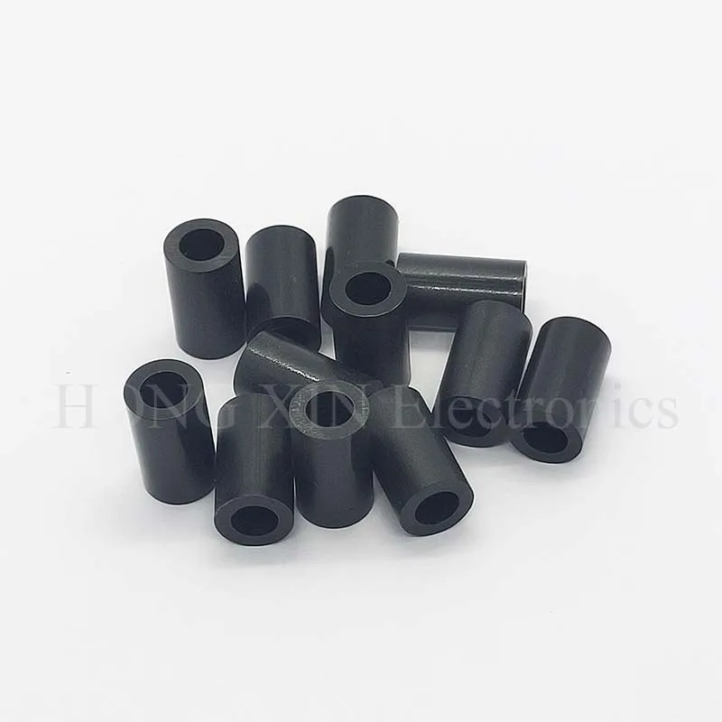 【 M4.2 * 7*12 】Black Abs Rround Spacer Standoff Nylon Non-Threaded Spacer Ronde Hollow Standoff Wasmachine
