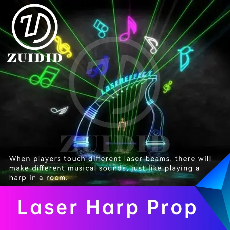 

ZUIDID escape room Laser Harp Prop touch the laser beams in the correct order play the right rhythm to unlock escape game