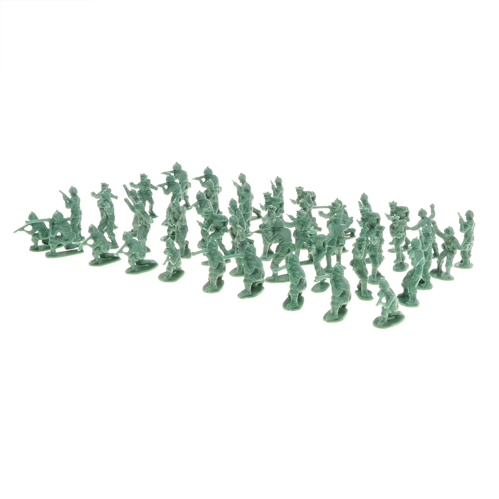 Pack of 100 - 2cm Green Army Men Kit Soldier Action Figures Play set - for Kids Great Party Sand Scene Play