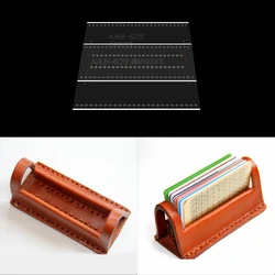 10.5x4.5x5.5cm High Quality Acrylic DIY Leather Craft Business Card Storage Box Template Pattern Hollowed Stencil
