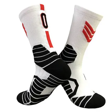 No0 Damian Zero Lillard Basketball Elite Player Thick Sport Crew Towel Training Socks Digital Number Portland Team Point Guard